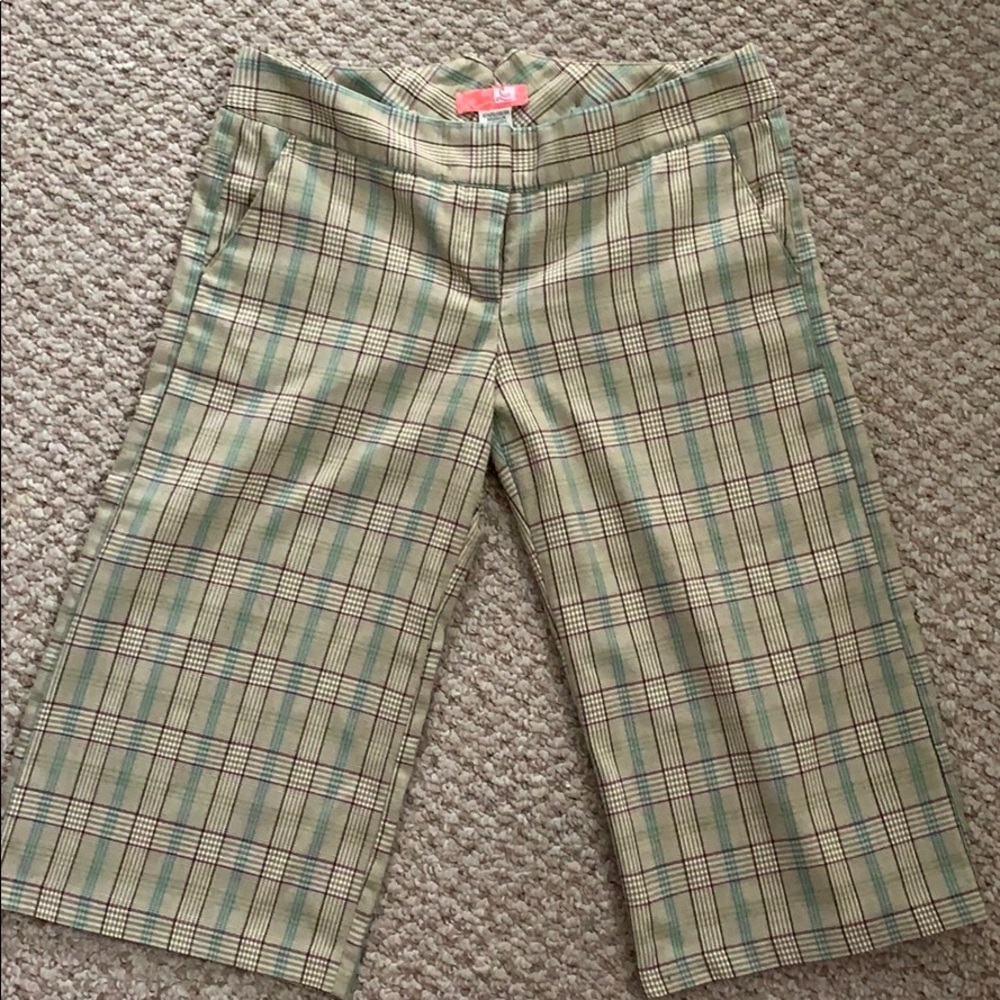 Lux Cropped Plaid Pants